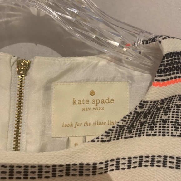 Kate Spade Striped Dress - Black, White, Orange. Size 0, EUC - Picture 6 of 6